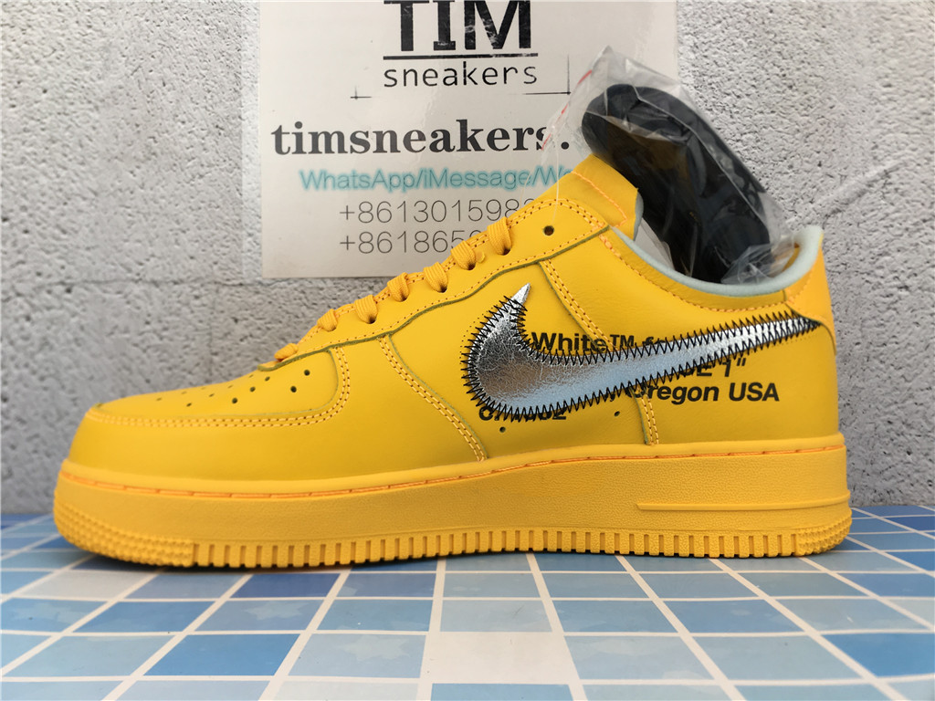 Off-White x Air Force 1 Low University Gold Metallic Silver DD1876 700